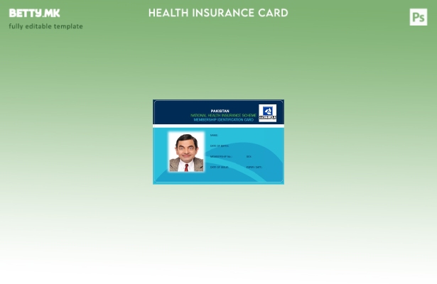 Модерен стил на пакистанска картичка за здравствено осигурување